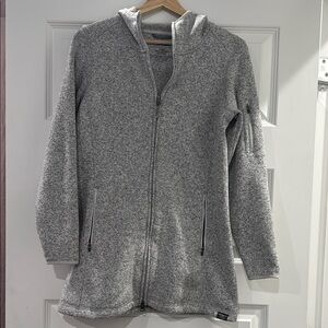 L.L.Bean Gray Zip-Up Long Hoodie